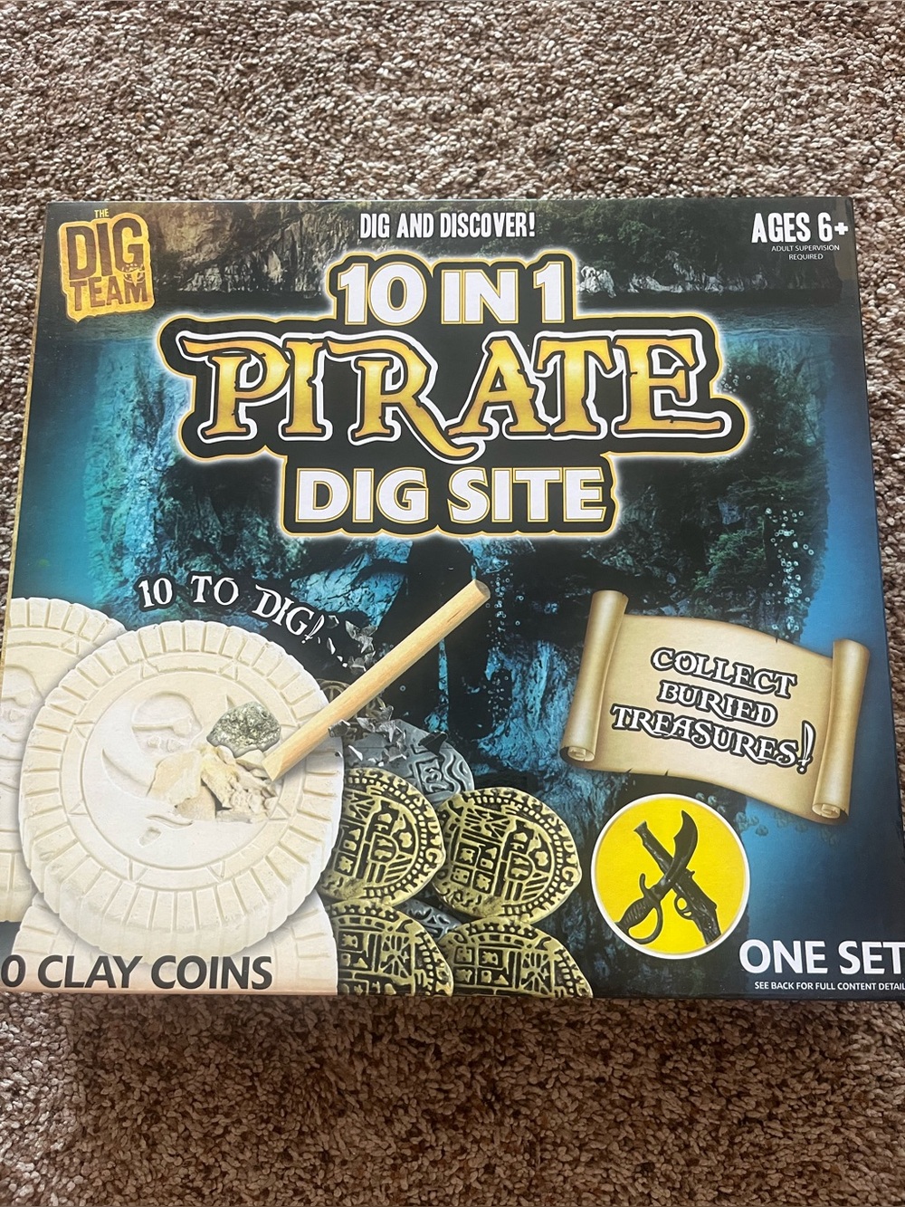 10-in-1 Pirate Dig Site Treasure Playset - Blue